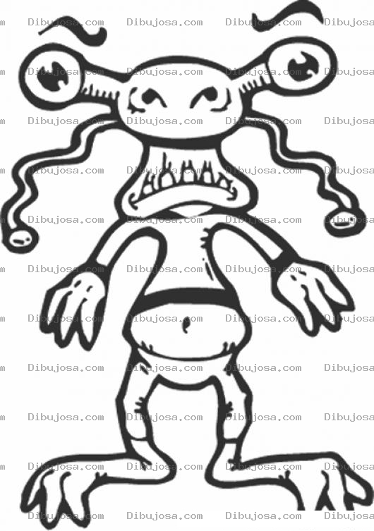 Dibujo para colorear Dibujo De Fenomeno Con Ojos De Cangrejo Para Pintar Y Colorear