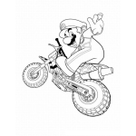 Dibujo para colorear Dibujo de Mario Bros en Moto