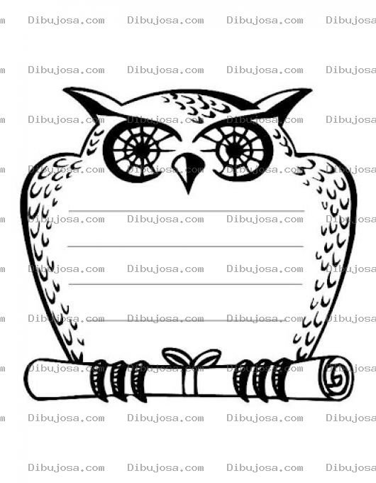 Dibujo para colorear Hoja De Notas Y Recados Para Imprimir Dibujo De Buho Para Colorear