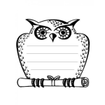 Dibujo para colorear Hoja De Notas Y Recados Para Imprimir Dibujo De Buho Para Colorear