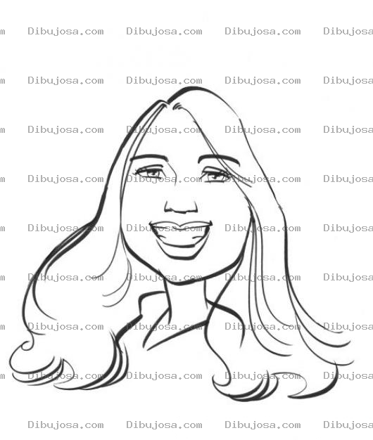 Dibujo para colorear Dibujo De Rubia Cachetona Para Pintar Y Colorear