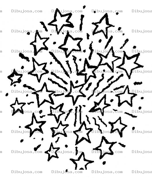 Dibujo para colorear Lucescampero.com Dibujo De Explosion De Estrellas De Fuegos Pirotecnicos Para Pintar Y Colorear Luces Campero