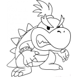 Dibujo para colorear Colorear al Dragon de Mario Bros