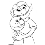 Dibujo para colorear Abarzo Del Dia De La Madre En Plaza Sesamo Para Pintar Y Colorear