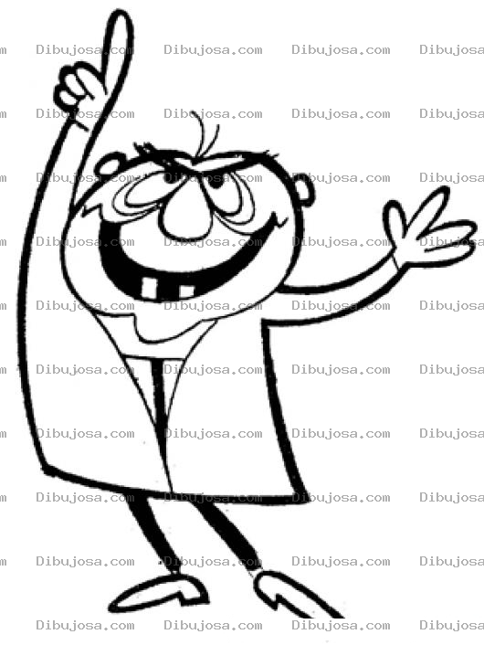 Dibujo para colorear Dibujo De Cientifico Loco Para Pintar Y Colorear