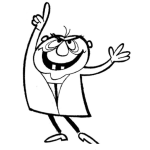 Dibujo para colorear Dibujo De Cientifico Loco Para Pintar Y Colorear