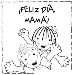 Dibujo para colorear Dia De La Madre Para Colorear Y Pintar Feliz Dia Mama