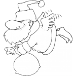 Dibujo para colorear Dibujo De Santa Claus Con Alas Para Pintar Y Colorear