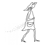Dibujo para colorear Dibujo De Mujer Tirandose Un Pedo Para Pintar Y Colorear