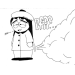 Dibujo para colorear Flatulencia Dibujo De Ventoso Para Pintar Y Colorear Chica Con Flatos Tirandose Pedos Hediondos Y Flatulentos P2