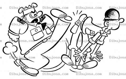 Dibujo para colorear Patadaenelculo Dibujo De Patada En Las Nalgas A Beto El Recluta Para Pintar Y Colorear