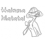 Dibujo para colorear Hakuna Matata Dibujo De Matuna Matata Para Pintar Y Colorear Matunamatata Significado No Te Angusties Tenemos Un Circulo Vicioso