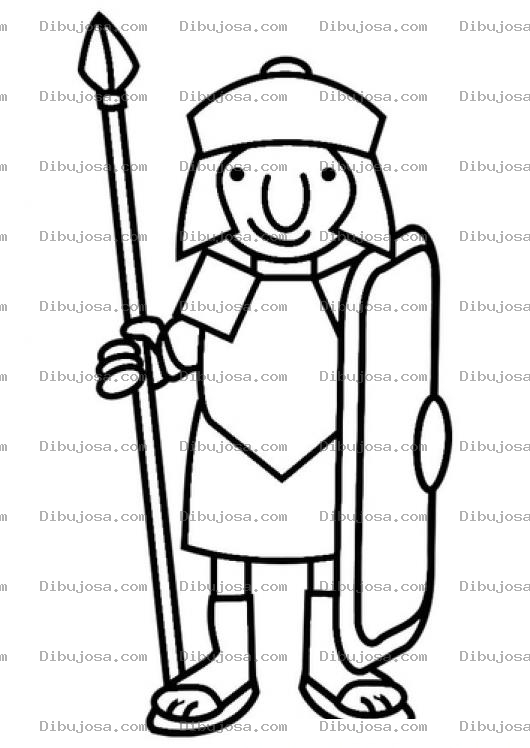 Dibujo para colorear Dibujo De Soldadito Romano Para Pintar Y Colorear