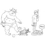 Dibujo para colorear Dibujo De Peso Huyendo Para Pintar Y Colorear