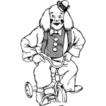Dibujo para colorear Dibujo De Payaso En Triciclo Para Pintar Y Colorear