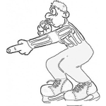 Dibujo para colorear Arbitro De Hockey Sobre Hielo Para Pintar Y Colorear