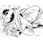 Dibujo para colorear Dibujo De Golpe Seco En El Menton Para Pintar Y Colorear Gole Con El Puno