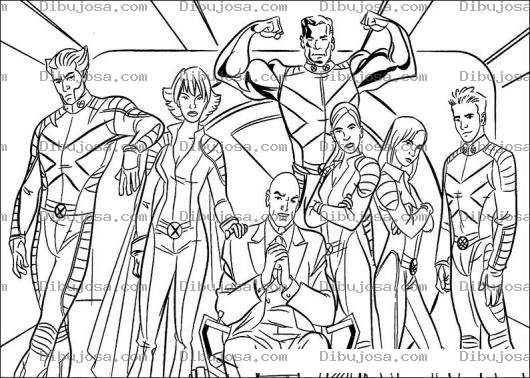 Dibujo para colorear Dibujo De Los Xmen Para Pintar Y Colorear
