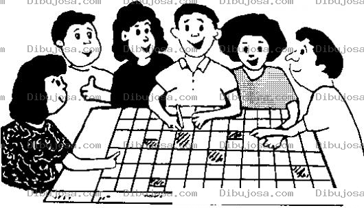 Dibujo para colorear Dibujo De Empleados Planificando Actividades En Un Calendario De Pared Para Colorear