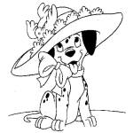 Dibujo para colorear Dibujo De Perrita Dalmata Para Pintar Y Colorear