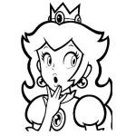 Dibujo para colorear Colorear Princesa de Mario Bros
