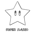 Dibujo para colorear Colorear la estrella de Mariobros