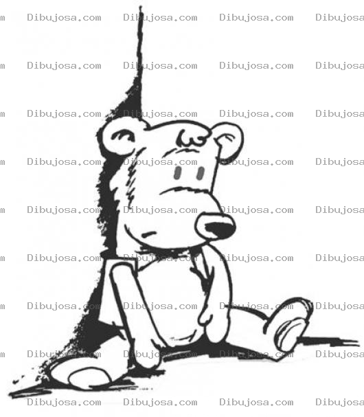 Dibujo para colorear Dibujo De Osito Castigado En Una Esquina Para Pintar Y Colorear