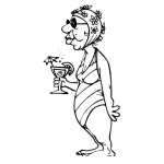 Dibujo para colorear Dibujo De Abuelita En Calzoneta Para Pintar Y Colorear
