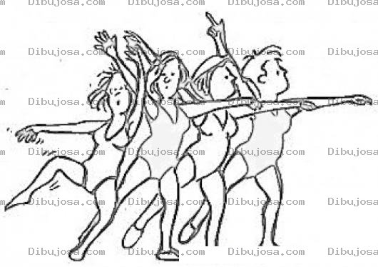 Dibujo para colorear Dibujo De Mujeres Baletistas Para Pintar Y Colorear