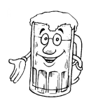 Dibujo para colorear Dibujo De Un Tarro De Cerveza Para Pintar Y Colorear