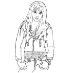 Dibujo para colorear Colorear a Hanna Montana
