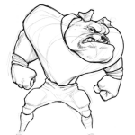 Dibujo para colorear Dibujo De Perro Futbolista Americano Para Pintar Y Colorear