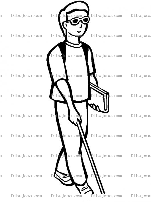 Dibujo para colorear Dibujo De Ciego Para Pintar Y Colorear