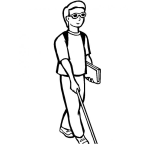 Dibujo para colorear Dibujo De Ciego Para Pintar Y Colorear