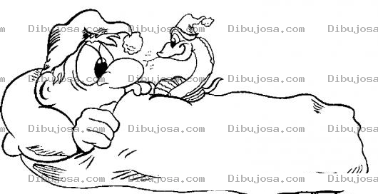 Dibujo para colorear Dibujo De Hombre Durmiendo Con Una Serpiente Para Colorear