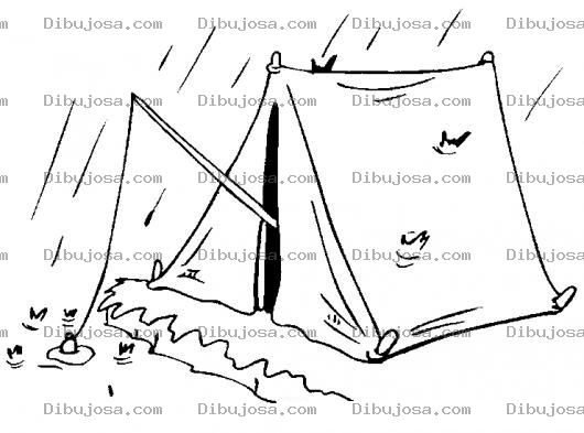 Dibujo para colorear Dibujo De Una Persona Pescando Desde Una Carpa Para Pintar Y Colorear