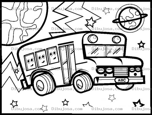 Dibujo para colorear Partybus Coloring Page Dibujo De Party Bus Para Pintar Y Colorear Busito De Fiesta En La Noche