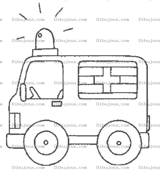 Dibujo para colorear Dibujo De Ambulancita Para Pintar Y Colorear