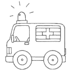 Dibujo para colorear Dibujo De Ambulancita Para Pintar Y Colorear