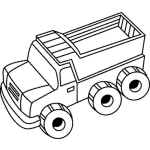 Dibujo para colorear Dibujo De Camionsito De Palangana Para Colorear Camion De Trabajo