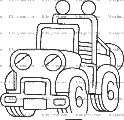 Dibujo para colorear Dibujo De Jeep Todo Proposito Para Pintar Y Colorear Wrangler 4x4 Con Neblineras
