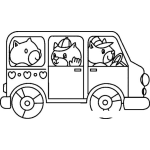 Dibujo para colorear Panel De Gatos Para Pintar Y Colorear