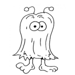 Dibujo para colorear Fantasma De Pacman Para Pintar Y Colorear