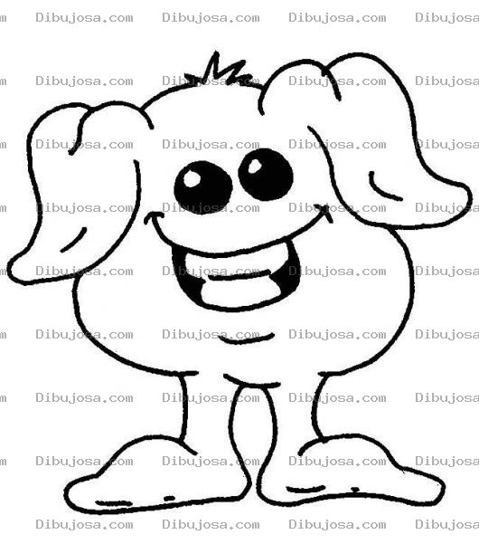 Dibujo para colorear Dibujo De Perrito De 2 Patas Para Colorear