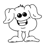 Dibujo para colorear Dibujo De Perrito De 2 Patas Para Colorear