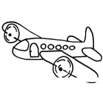 Dibujo para colorear Dibujo De Avion Bimotor Para Pintar Y Colorear