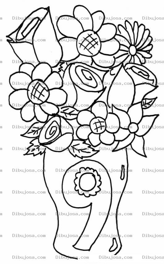 Dibujo para colorear Colorear el numero 9 nueve
