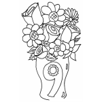 Dibujo para colorear Colorear el numero 9 nueve