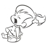 Dibujo para colorear Dibujo De Pebels Hija De Pedro Picapiedra Para Pintar Y Colorear