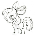 Dibujo para colorear Dibujo De Pony Bebe Para Pintar Y Colorear